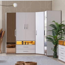 Hanah Home Milano 5 Blanco y Marrón